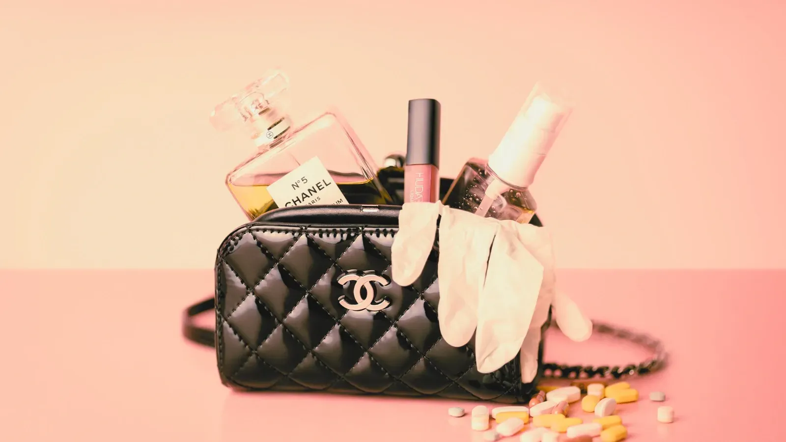 Black chanel luxury handbag