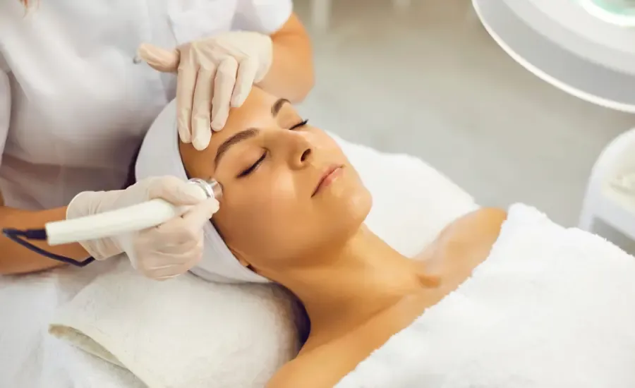 woman having a face treatment