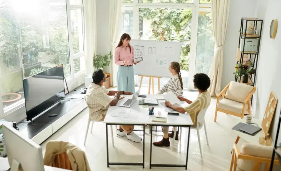 woman speaking in meetings with confidence