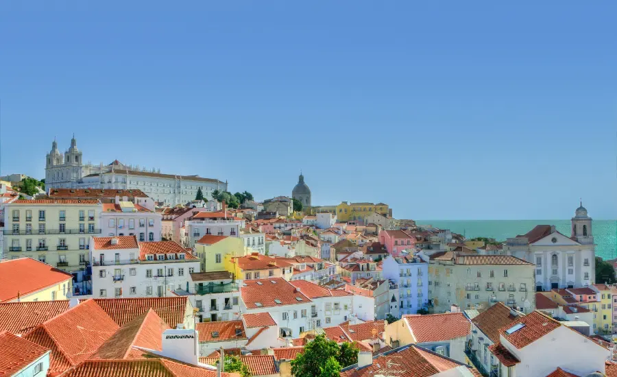 lisbon sunny day panoramic photo