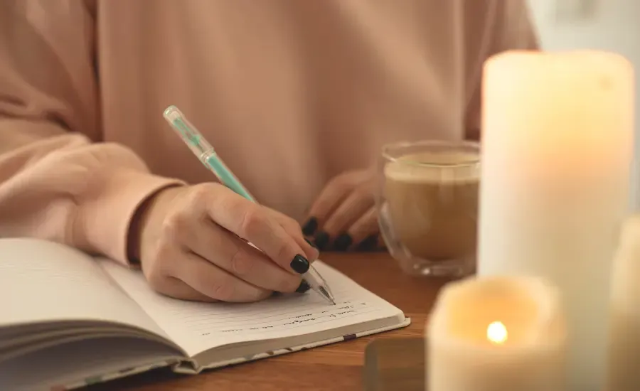 woman meditating to reduce work anxiety
